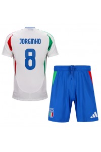 Italië Jorginho Frello #8 Babytruitje Uit tenue Kind EK 2024 Korte Mouw (+ Korte broeken)